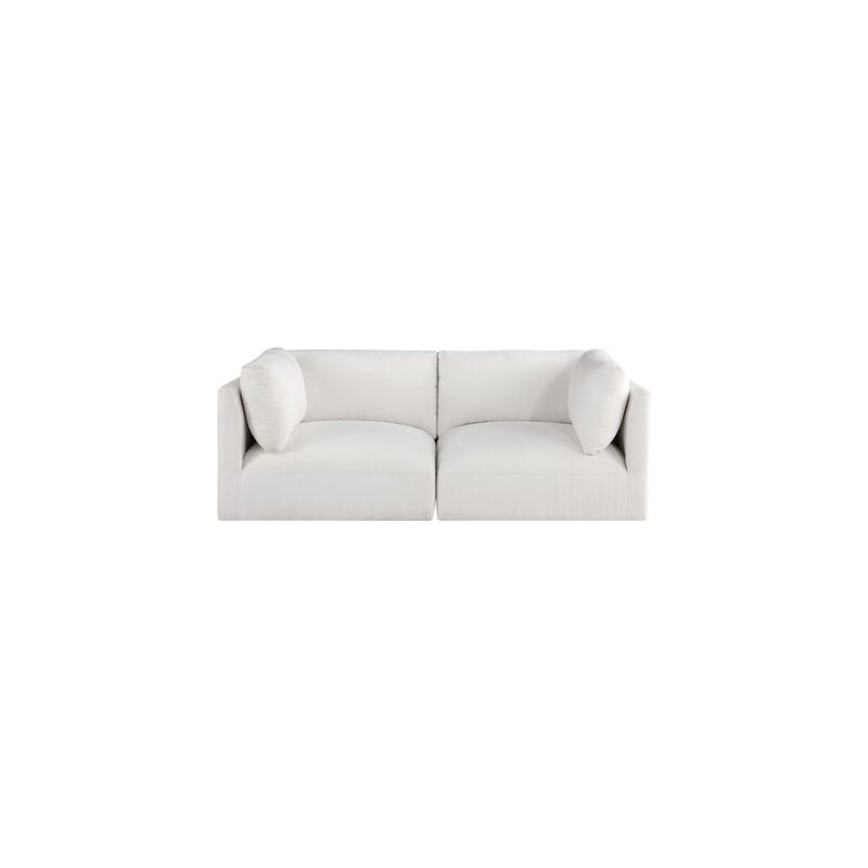 Meridian Furniture Ease Cream Polyester Fabric Modular Sofa