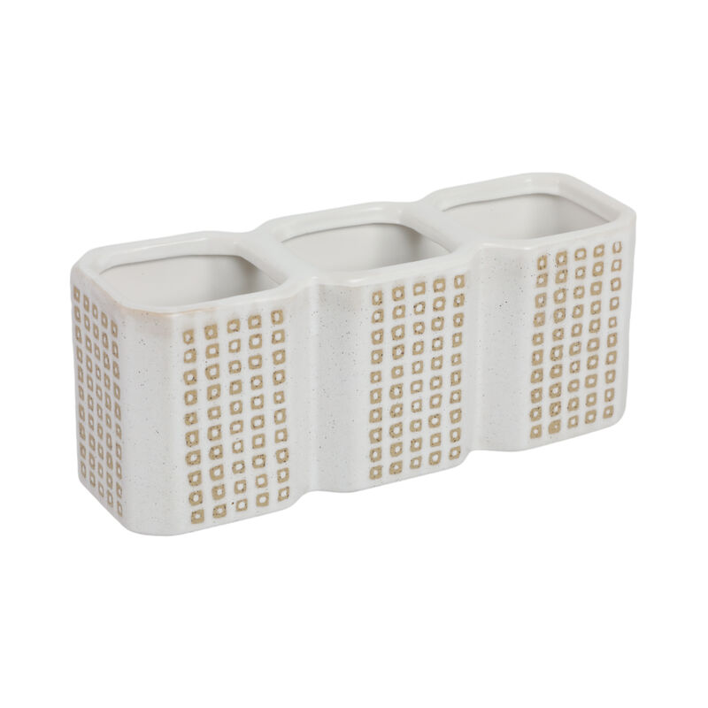 3-Cup Dotted Pen Holder image number 1