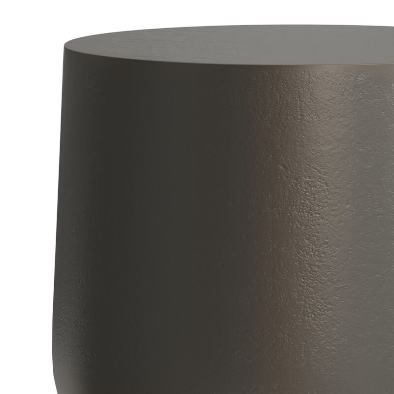 Anthony Contemporary 14 inch Wide Cast Aluminum Side Table in Antique Bronze/Antique Brass, Fully Assembled