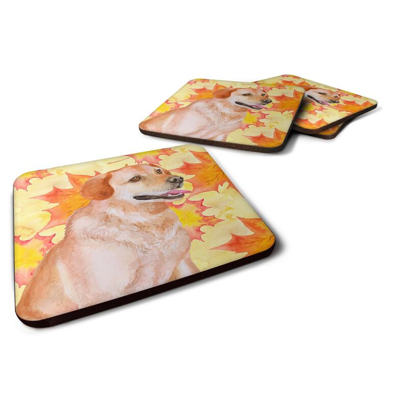 Caroline's Treasures Labrador Retriever Fall Decorative coasters, Multicolor