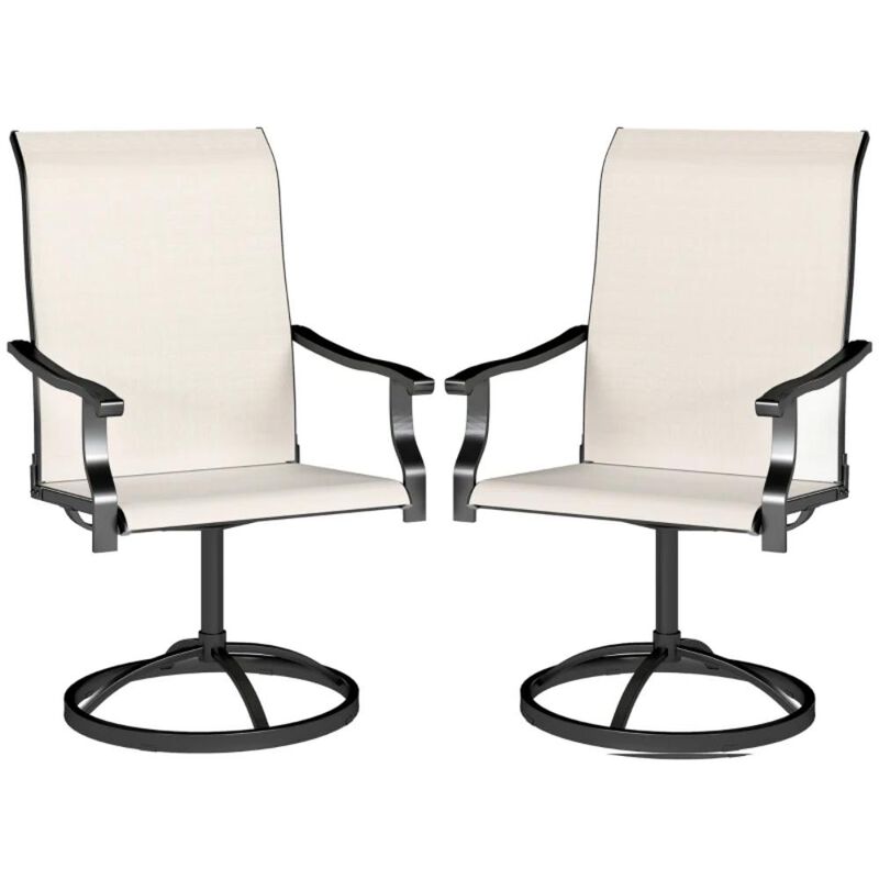 Hivvago 2-Piece Swivel Patio Dining Chair Set image number 0