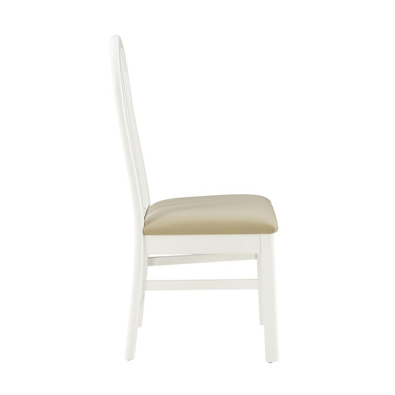 Linon Jesper White Chair Uph Seat
