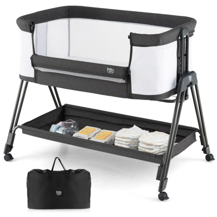 Hivago Portable Bedside Sleeper for Baby with 7 Adjustable Heights