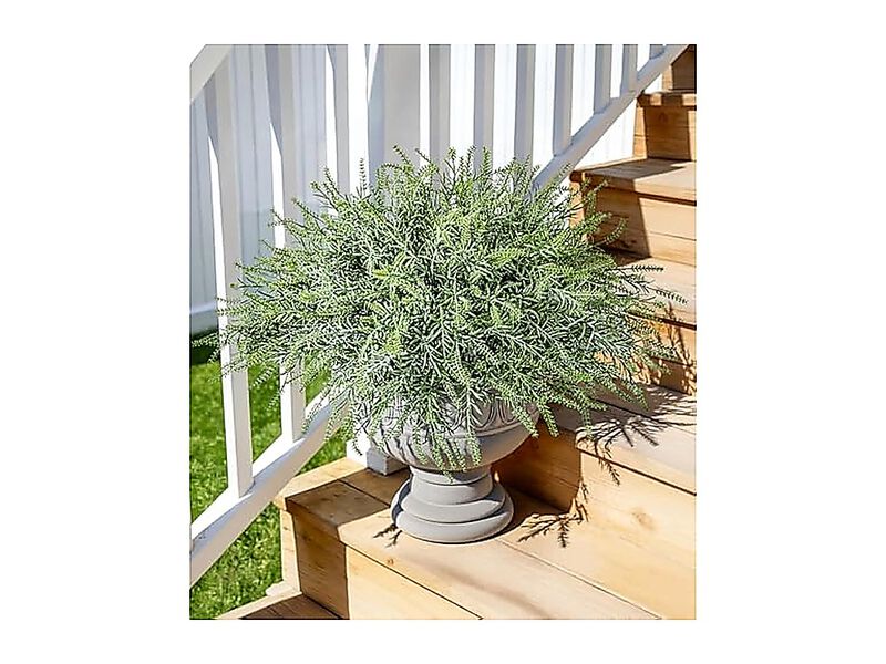 Artificial Faux Outdoor Plants Spring Summer Decor 10 Bundles Fake Plastic Grass image number 1
