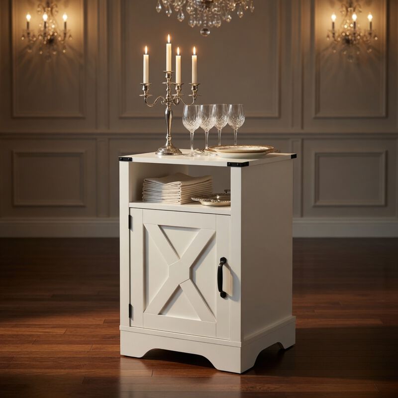 Clahog 16" Farmhouse Nightstand image number 8
