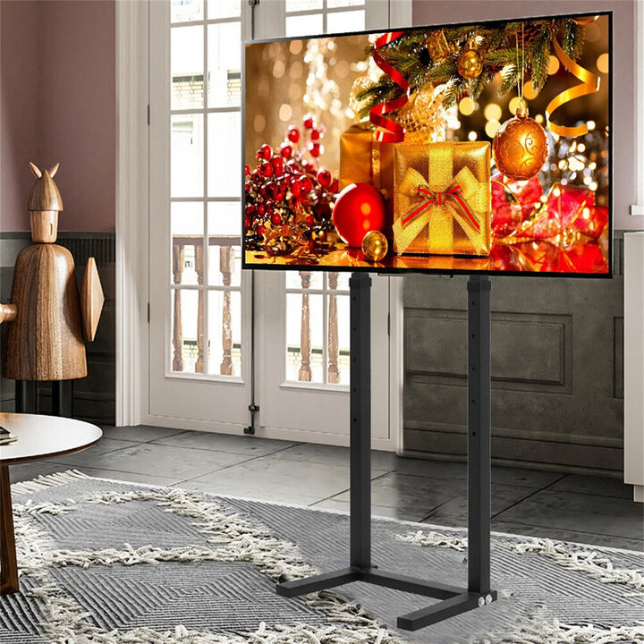 Extra Large Floor TV Stand, TV Mount Adjustable Height Free Standing for 32&rdquo;-65&rdquo; LED LCD Home Office