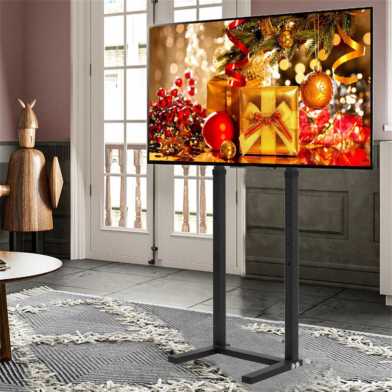 Extra Large Floor TV Stand, TV Mount Adjustable Height Free Standing for 32&rdquo;-65&rdquo; LED LCD Home Office image number 1