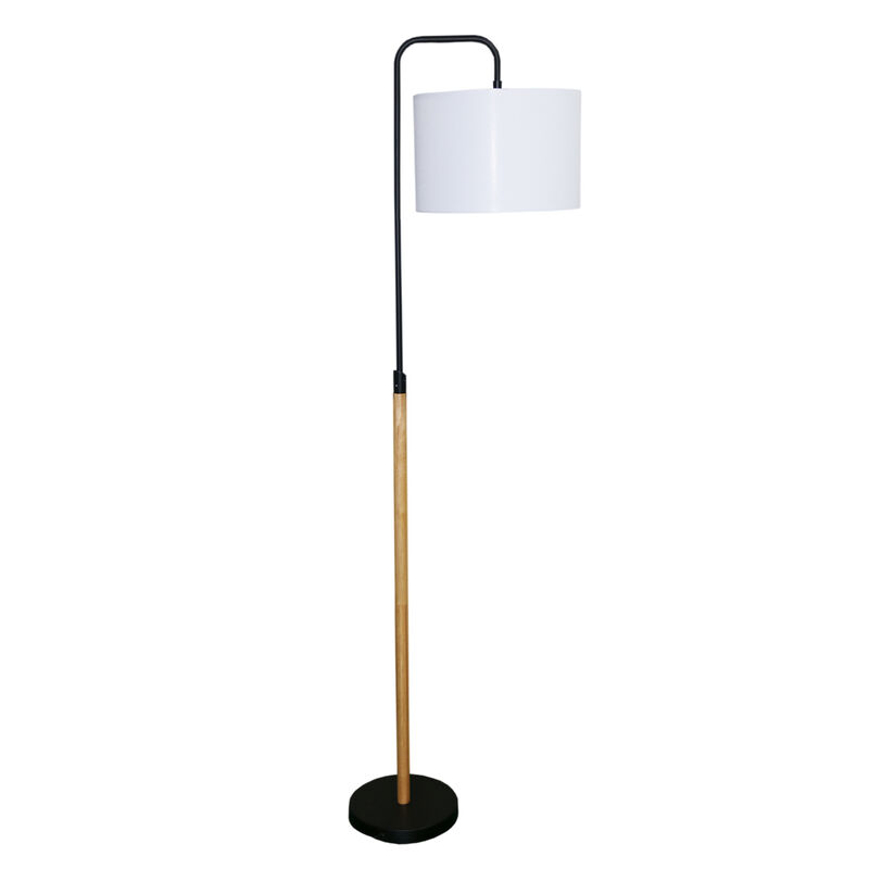 ELEMENT ACE Arc Floor Lamp with Cylinder Shade Curved Standing Light for Living Room Bedroom Reading Corner Office Home and Commercial Space Illumination image number 6