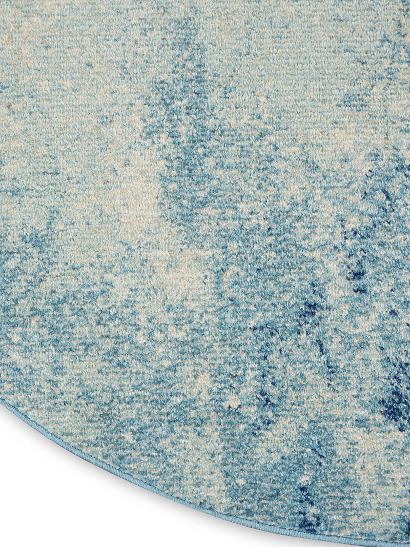 Passion PSN10 Navy/Light Blue 4' x Round Rug image number 3