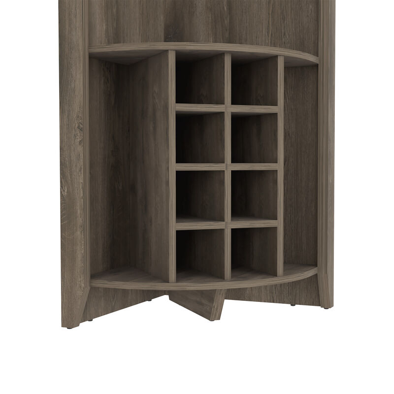 Corner Bar Cabinet Castle, Living Room, Dark Brown