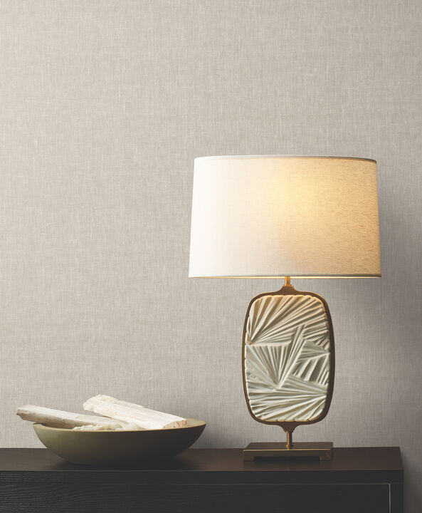 Sheer Linen Silver Wallpaper