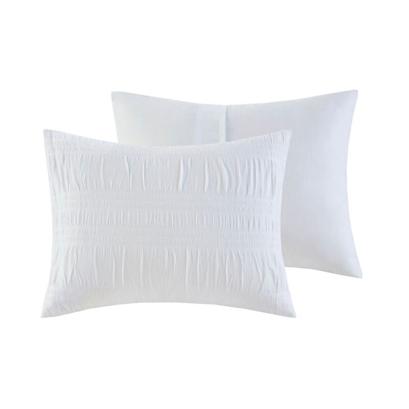 Gracie Mills Stephenson Elegant Seersucker Stripe Duvet Cover Set