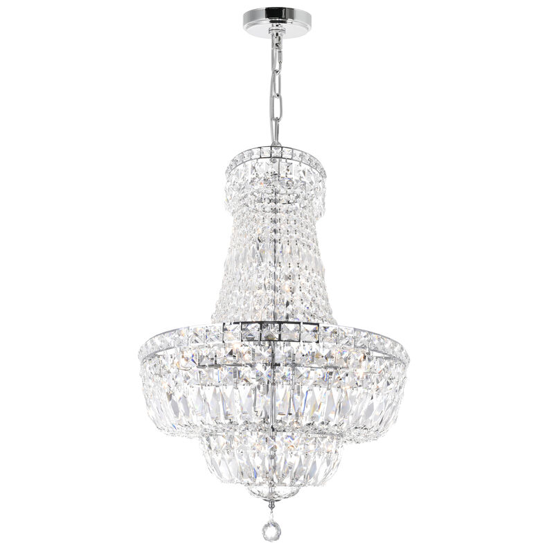 Stefania 17 Light Down Chandelier With Chrome Finish