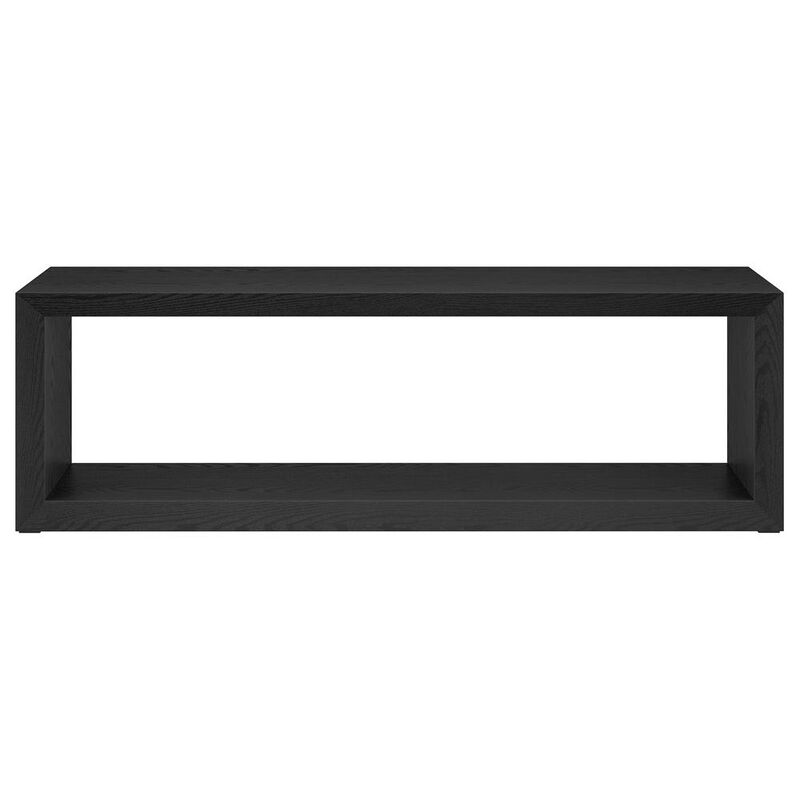 Hudson&Canal Osmond 58 Wide Rectangular Coffee Table in Black Grain