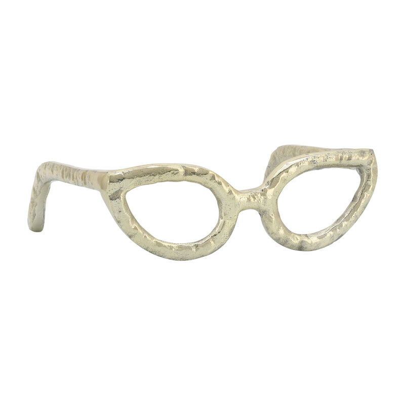 Gold Cat Eye Glasses Sculpture