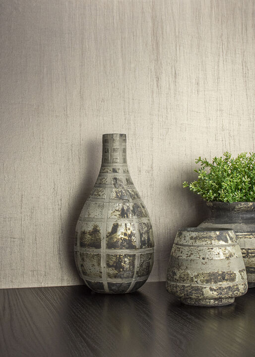 Lustre Taupe Silk Weave Wallpaper (Set of 2)