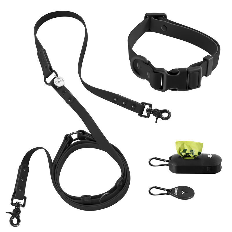 Luna  Adjustable 6-in-1 Waterproof Hands-Free Leash and Collar with LED Flashlight