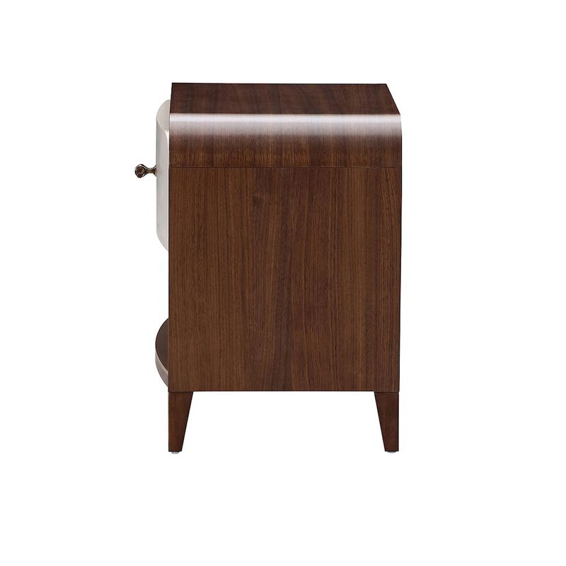 Michael Amini Houston 1-Drawer Nightstand - Walnut