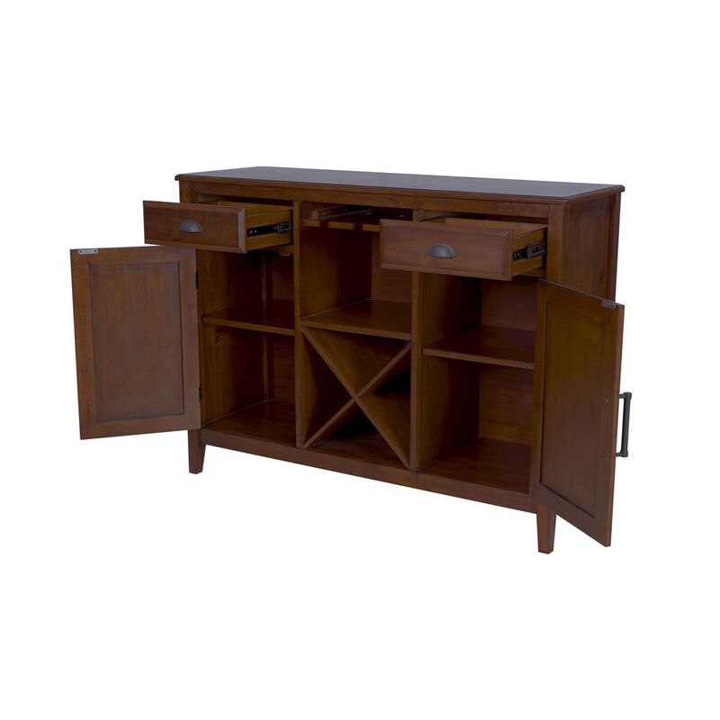New Classic Furniture Furniture Bixby Traditional Solid Wood Server in Brown