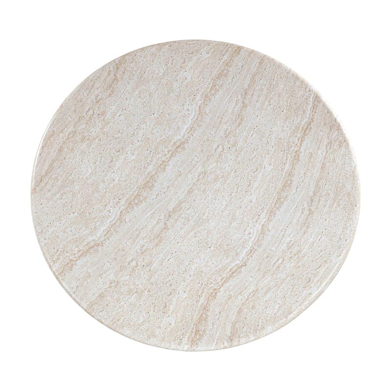Cynthia Travertine Concrete Indoor / Outdoor 54" Round Dining Table image number 4