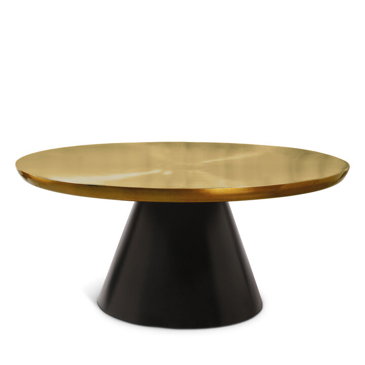 Meridian Furniture Martini Brushed Gold/Matte Black Coffee Table