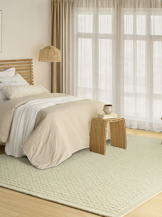 Pure Grids PGR01 Light Green 8'6" x 11'6" Rug