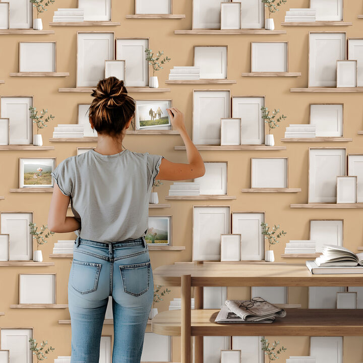 Frame Shelves Wallpaper