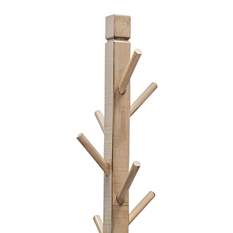 Rena Coat, Hat Tree Stand, 8 Wood Stems, Mahogany image number 4