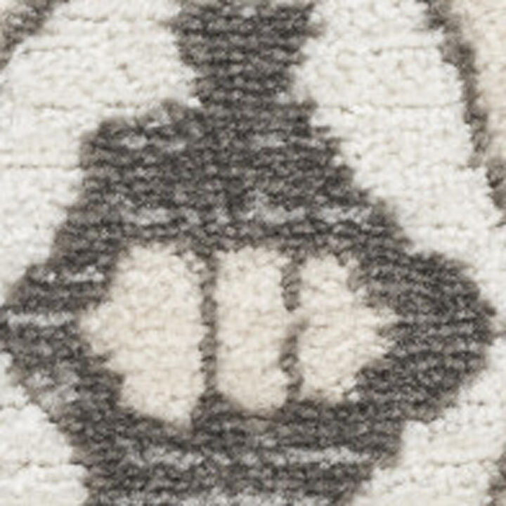 HomeRoots Medallion Power Loom Distressed Area Rug