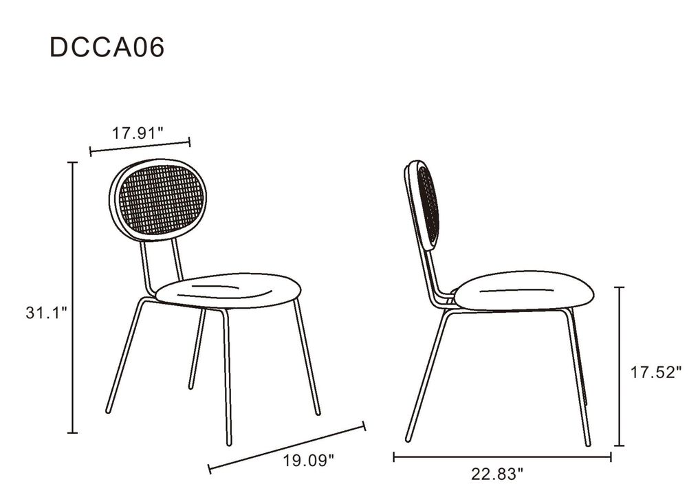 Jardin Black Dining Chairs (Set of 4)