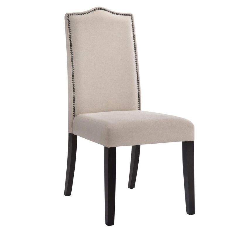 Carolina Living Romero Parson Chair - Espresso - Linen Upholstery