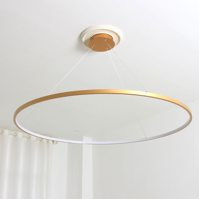 45.3 inch Circle Chandelier Round Kitchen Island Pendant Remote Dimmable image number 6