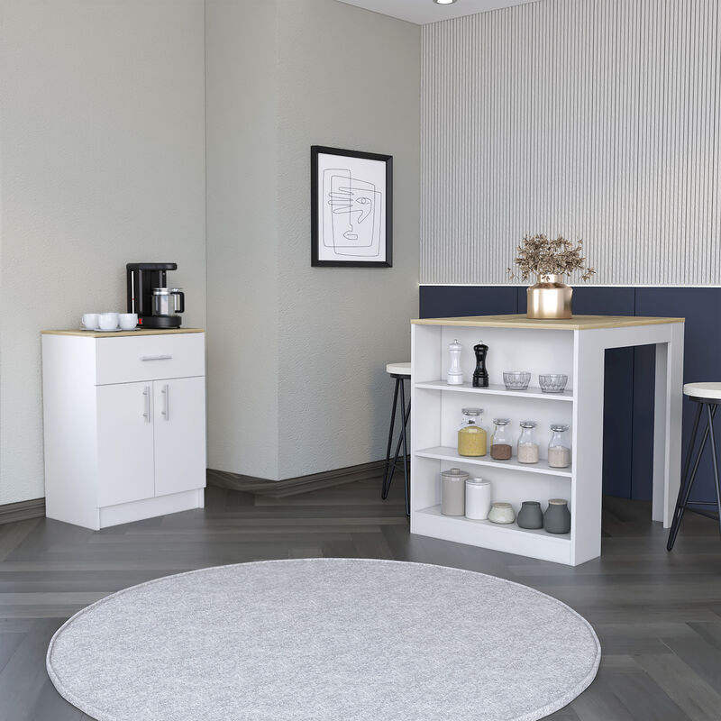 Streamdale Monroe Kitchen Island and Pantry Set