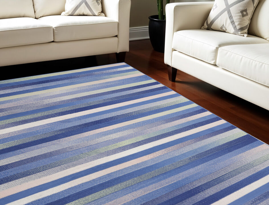 HomeRoots Abstract Distressed Non Skid Area Rug