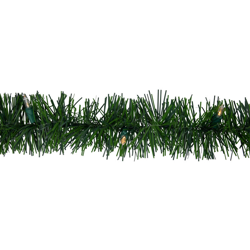 18' x 3" Pre-Lit Pine Artificial Christmas Garland  Warm White LED Lights image number 3