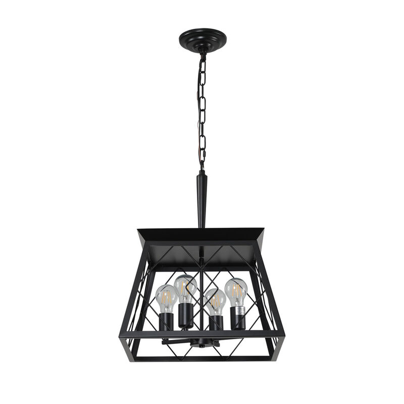 ELEMENT ACE Modern Industrial Metal Cage Pendant Chandelier with Adjustable Height and Retro Design for Dining Room Kitchen Island Lighting image number 0