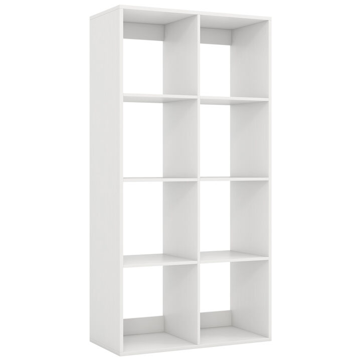 8 Cube Bookshelf with Back Guardrail for Living Room Bedroom