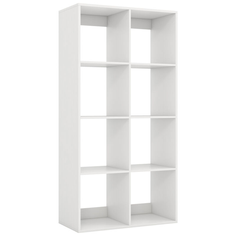8 Cube Bookshelf with Back Guardrail for Living Room Bedroom