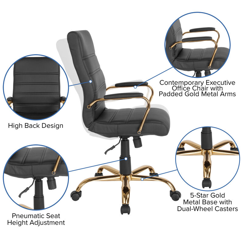 Flash Furniture  High Back  Leather Executive Swivel Chair image number 3