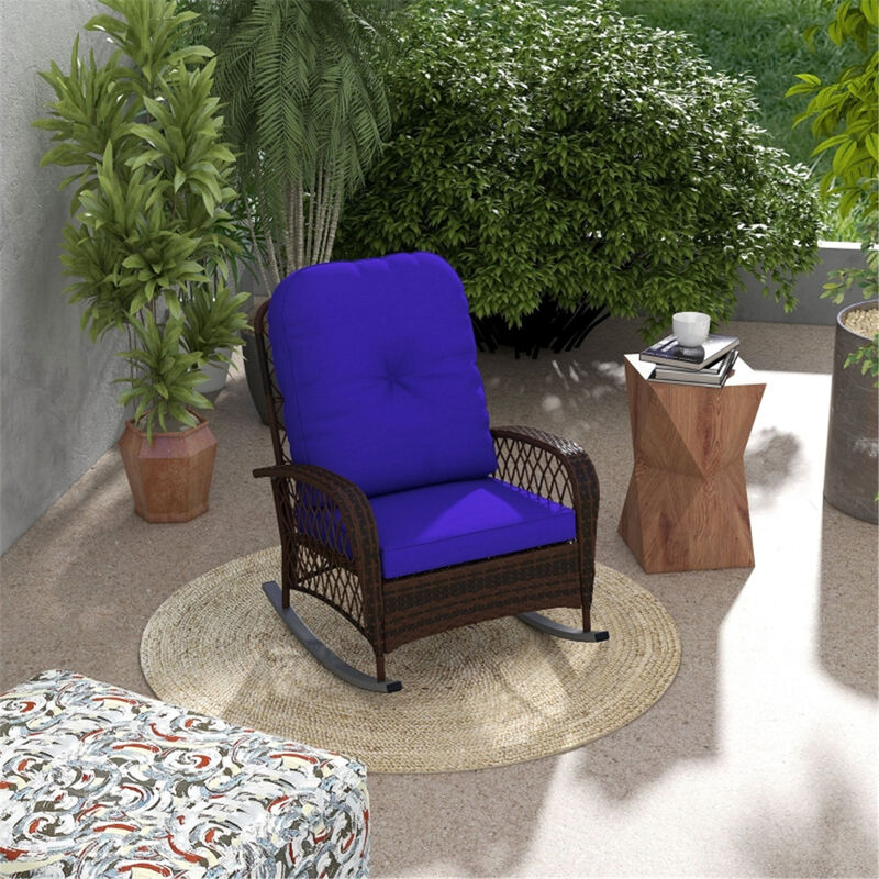 Sturdy Wooden Rocking Chair for Porch Deck and Garden Use image number 2