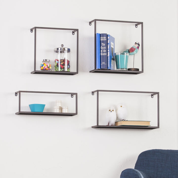 Holly & Martin Zyther Metal Wall Shelves - 4pc Set