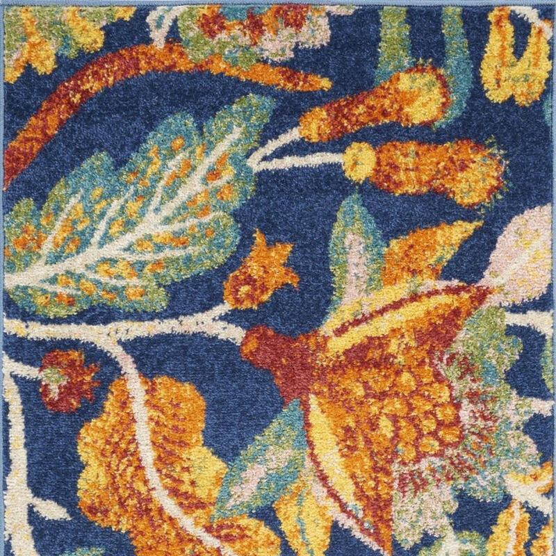 HomeRoots Floral Power Loom Area Rug image number 2