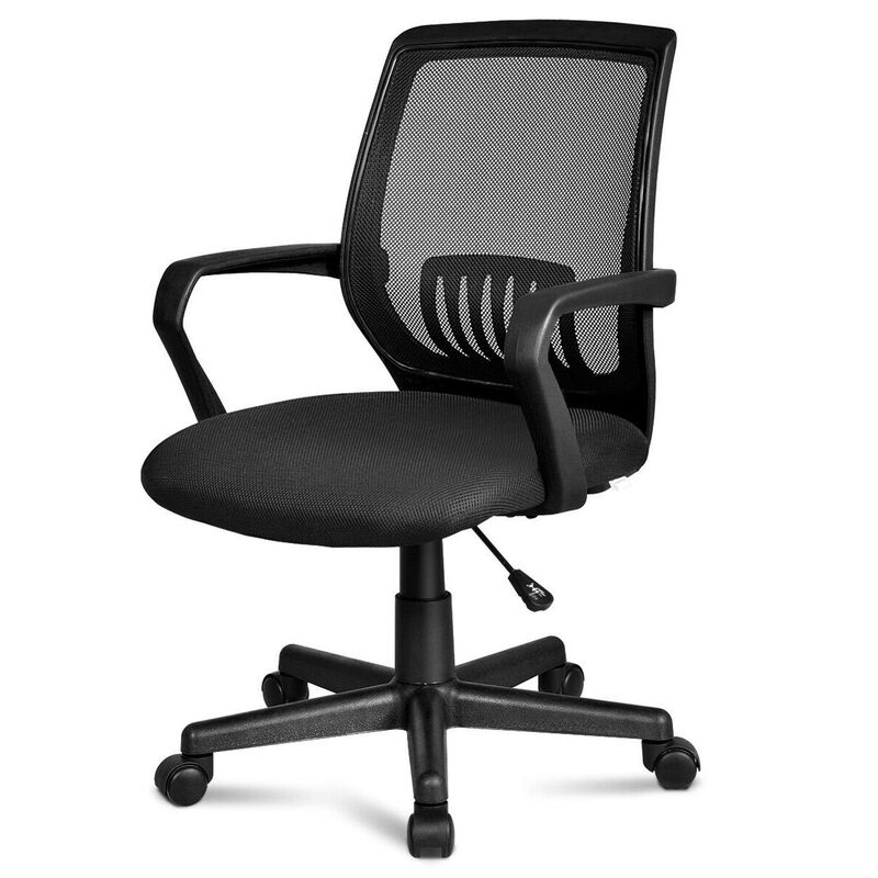 Lumbar Support Adjustable Rolling Swivel  Mesh Office Chair