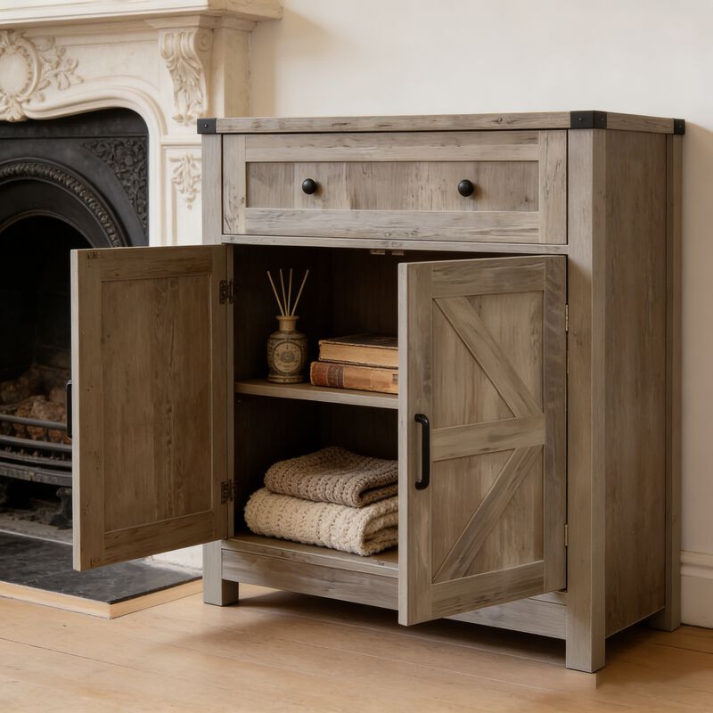 Luxba Farmhouse Sideboard Buffet Storage Cabinet image number 5