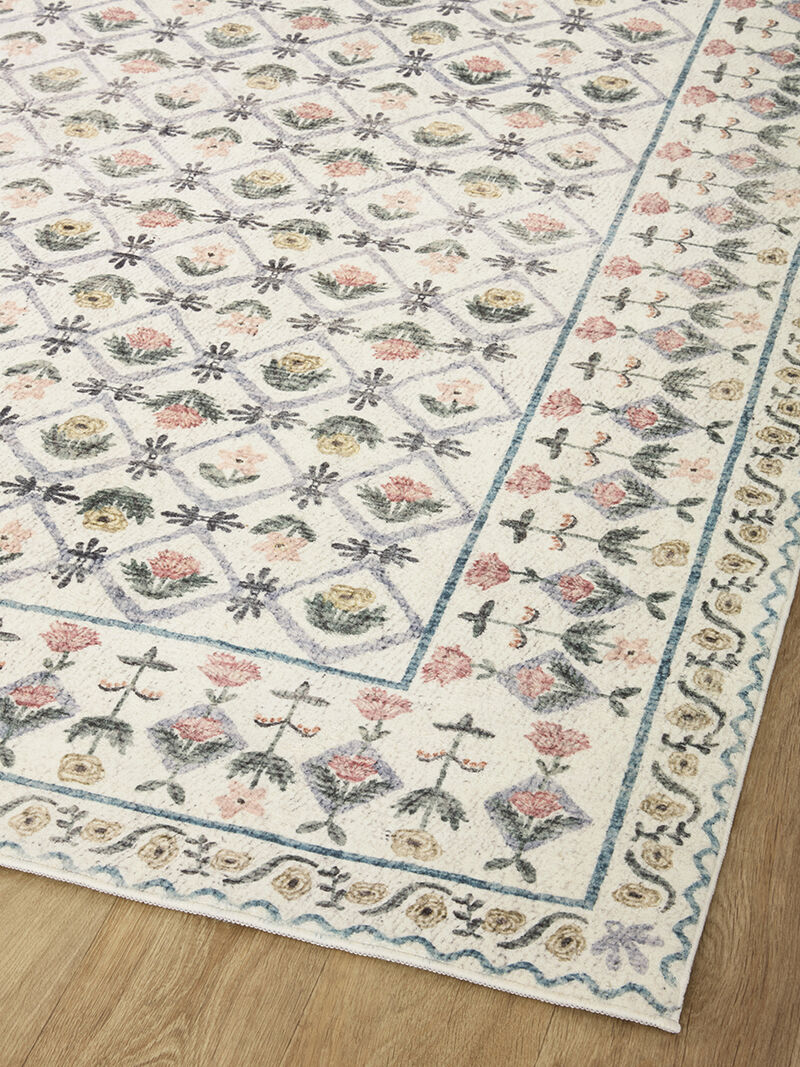 Eden Lattice Ivory 2'6" x 11'6" Runner Rug