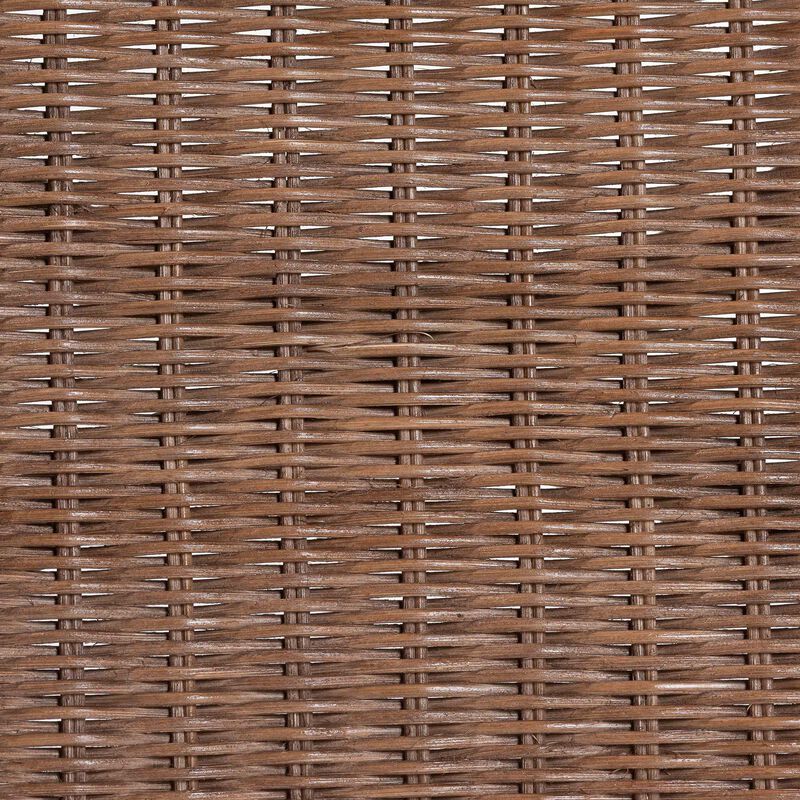 bali & pari Raya Natural Rattan Dining Chair - Handcrafted Wicker Accent Chair with High Arched Back and Cushioned Seat, Boho Coastal Seating for Dining Room or Kitchen