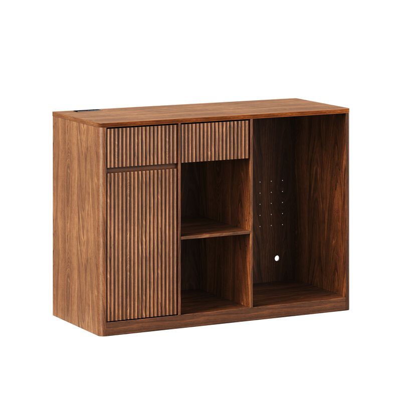 Vattof Modern Fluted Bar Cabinet image number 0