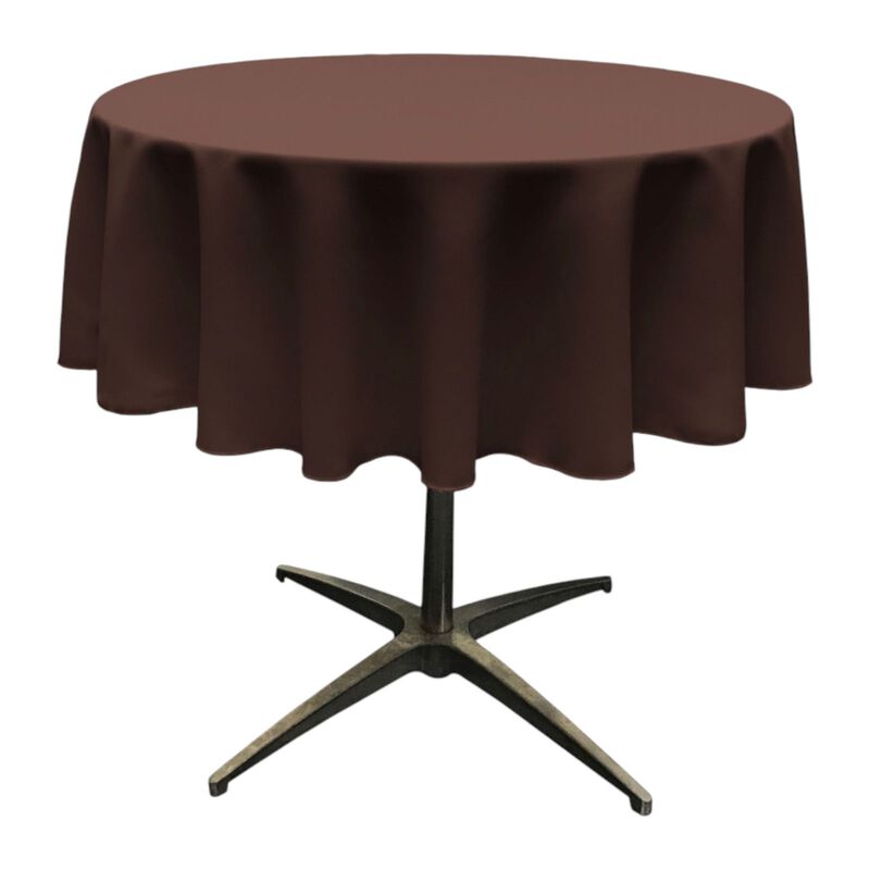 Polyester Poplin Round Tablecloth 58 Inch Dining Table Cover image number 0