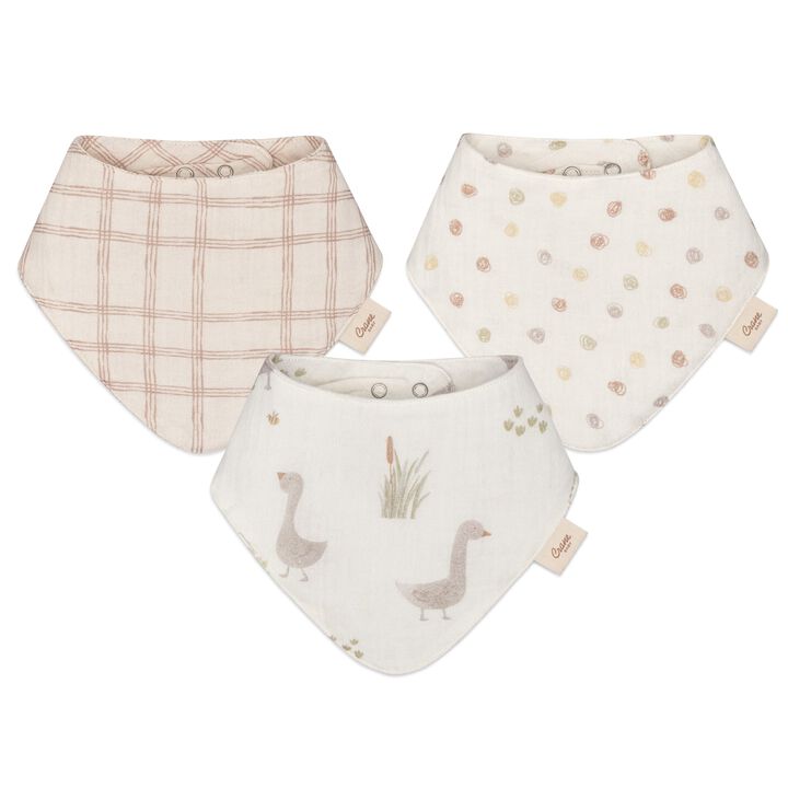 Charlie 3-pc. Farmhouse Goose Baby Bib Set