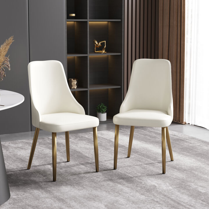 Streamdale Spongefilled dining chair, wood/metal legs(Set of 2)
